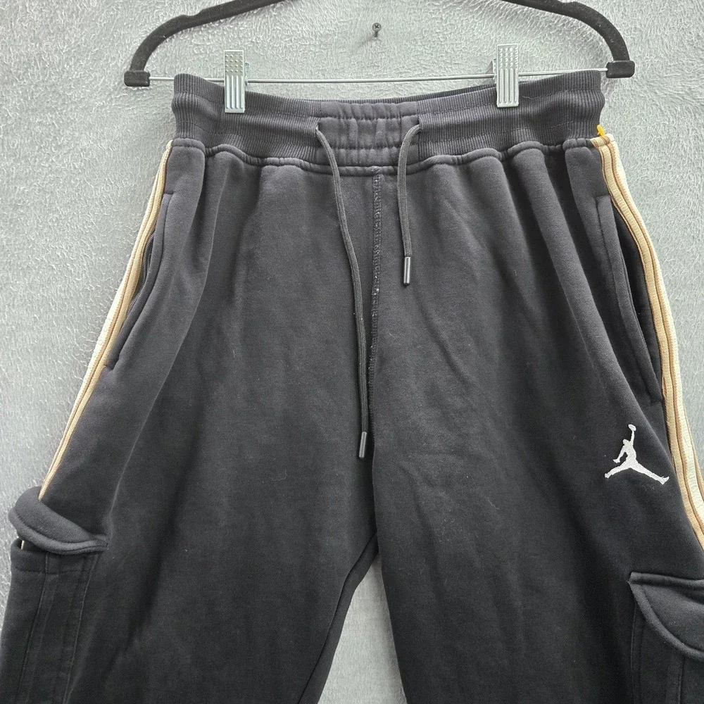 Jordan Boys Pants XL Black Jogger Flight Jumpman Logo Striped‎ 25